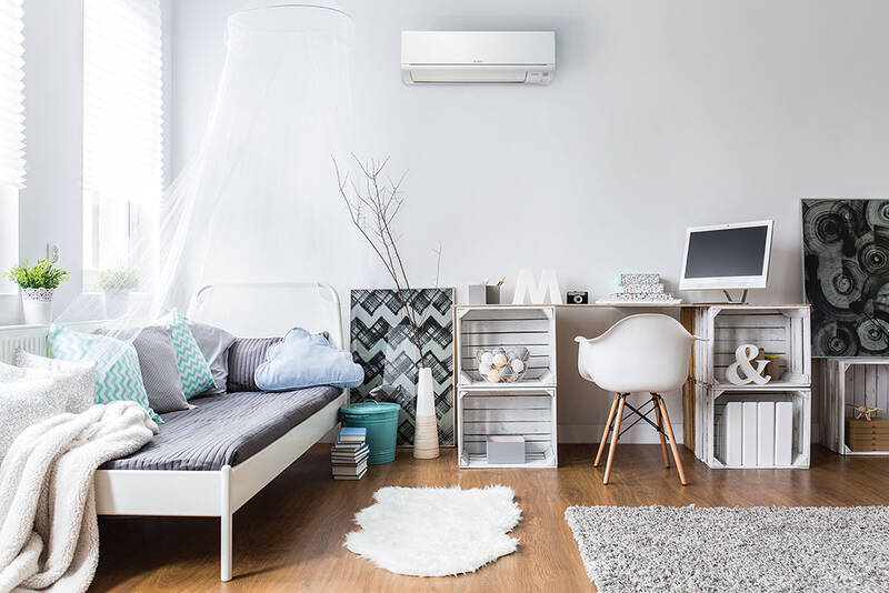 air conditioner unit in bedroom study