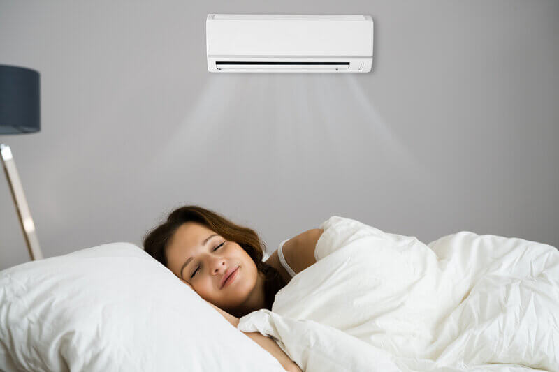 air conditioning removes humidity and helps you sleep