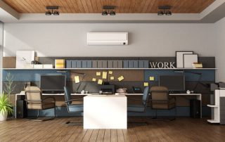 commercial heat pumps in office space